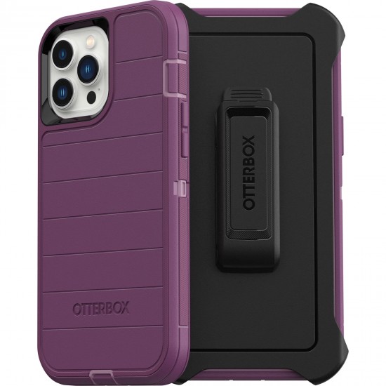 Defender Series Pro iPhone 13 Pro Max and iPhone 12 Pro Max Case Happy Purple Purple 77-83541