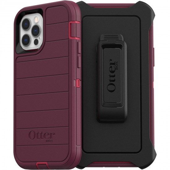 Defender Series Pro iPhone 12 and iPhone 12 Pro Case Red Purple 77-66215