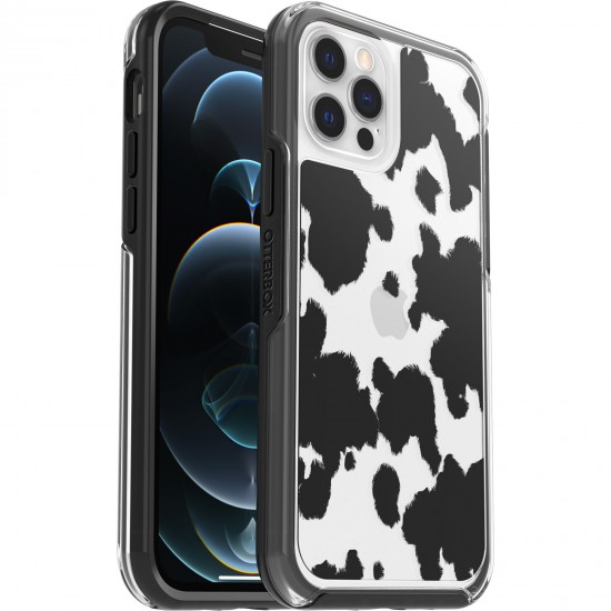 Symmetry Series Clear iPhone 12 and iPhone 12 Pro Case Cow Print 77-89414