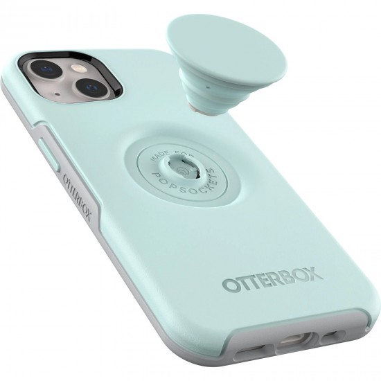 Otter Pop Symmetry Series Antimicrobial iPhone 13 Case Light Teal Grey 77-85380