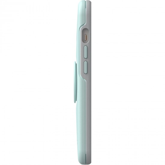 Otter Pop Symmetry Series Antimicrobial iPhone 13 Case Light Teal Grey 77-85380